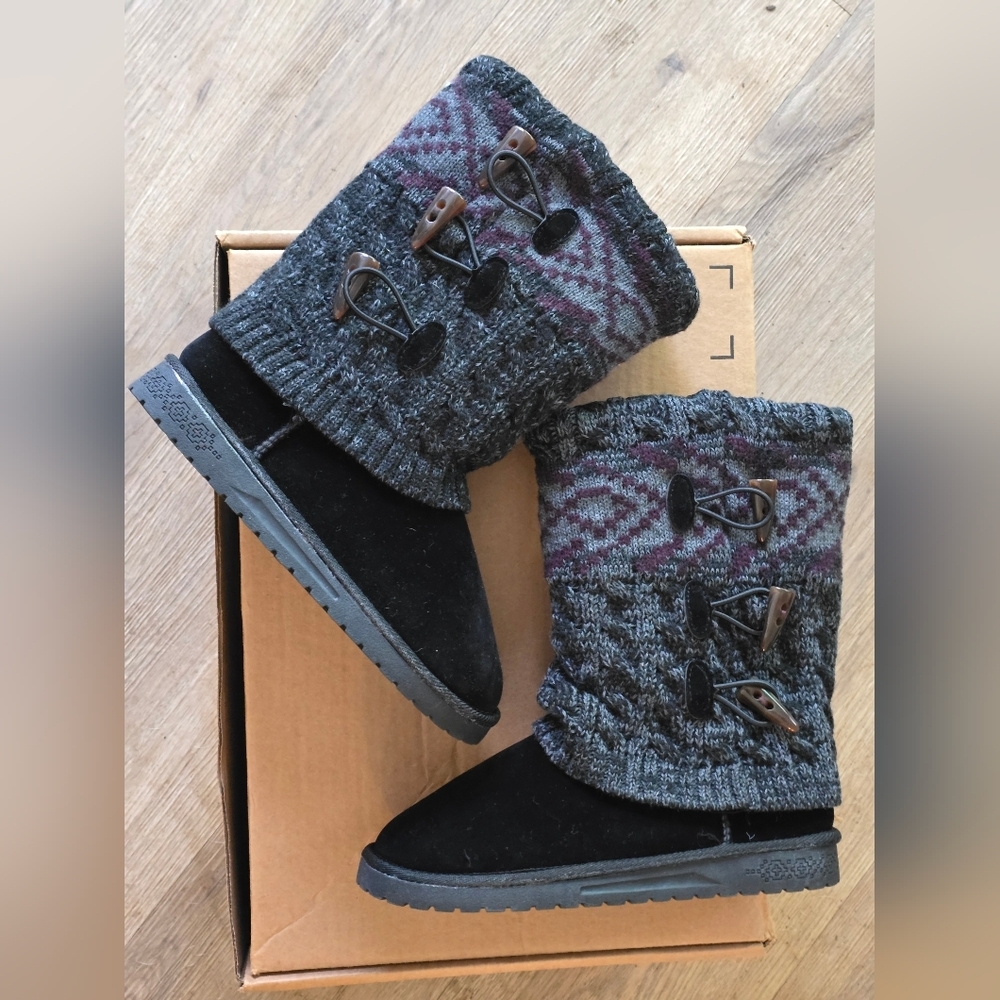 MUK LUKS WOMENS CHERYL KNIT WINTER BOOTS | Size 6 | NWOT